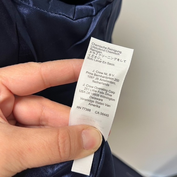 J Crew Italian Wool Peacoat Womens 2 Navy Blue Classic Short Career Office New - Picture 12 of 15